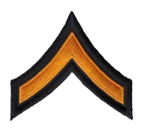 PRIVATE (PVT) CHEVRON DARK GOLD on BLACK - SOLD in PAIRS.